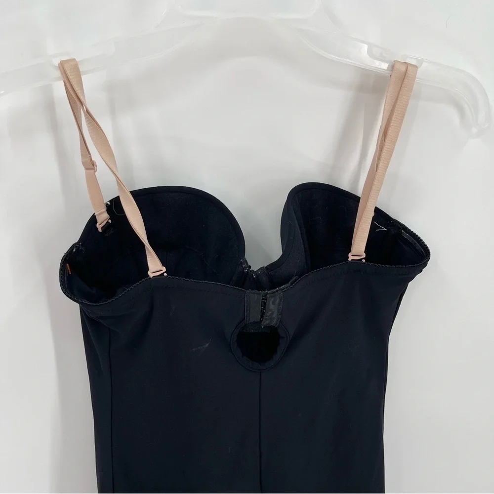 Victoria's Secret Body Shaper slip dress Size 36B Shapewear Black underwire